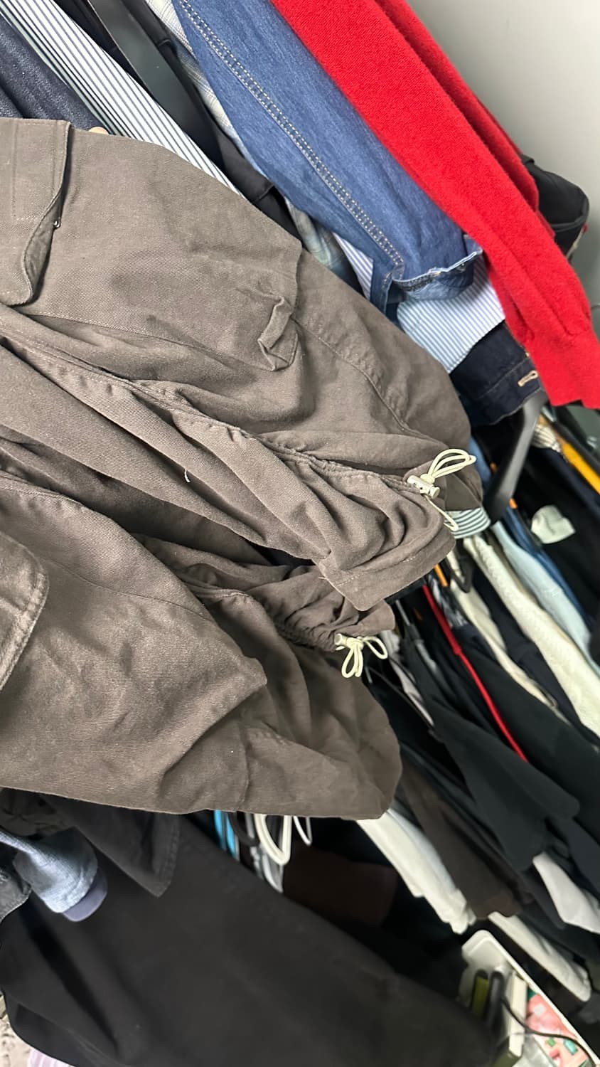 이그노어 브라운 카고 포켓 트레이닝 팬트 상품이미지2