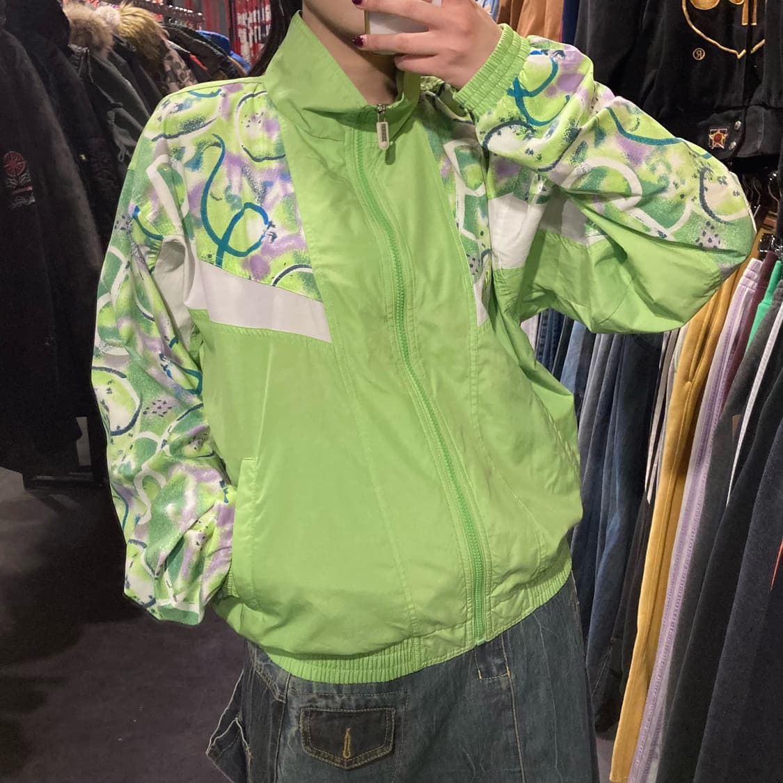 [IM]아디다스 패턴 바람막이 그린 상품이미지4