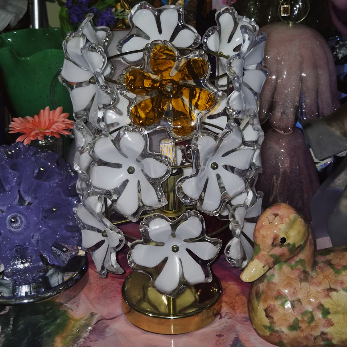 키시마 한정 레트로 부케 꽃잎 기둥 램프 상품이미지9