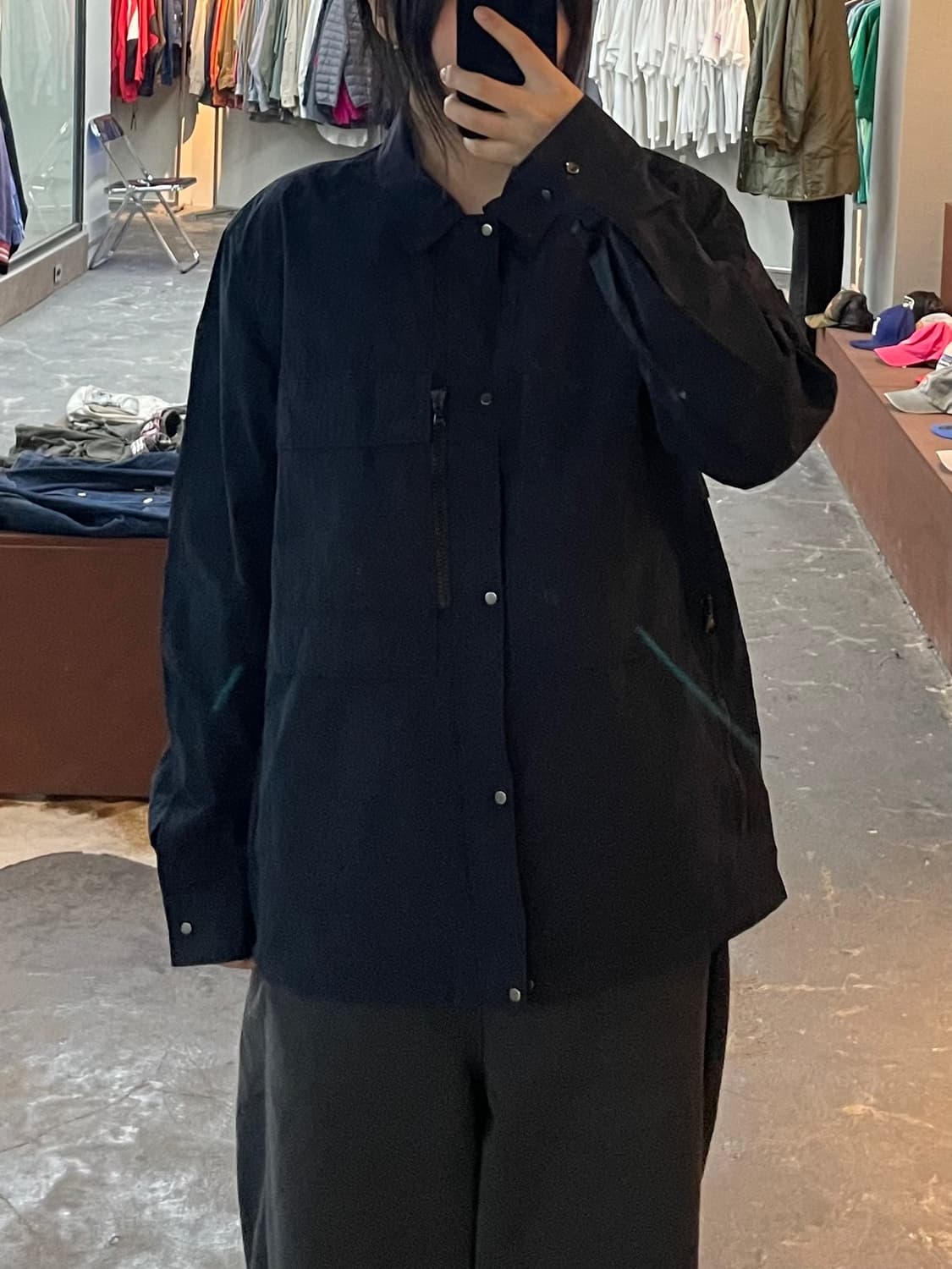 솔리드옴므 나일론 블랙 자켓 H2072 상품이미지1