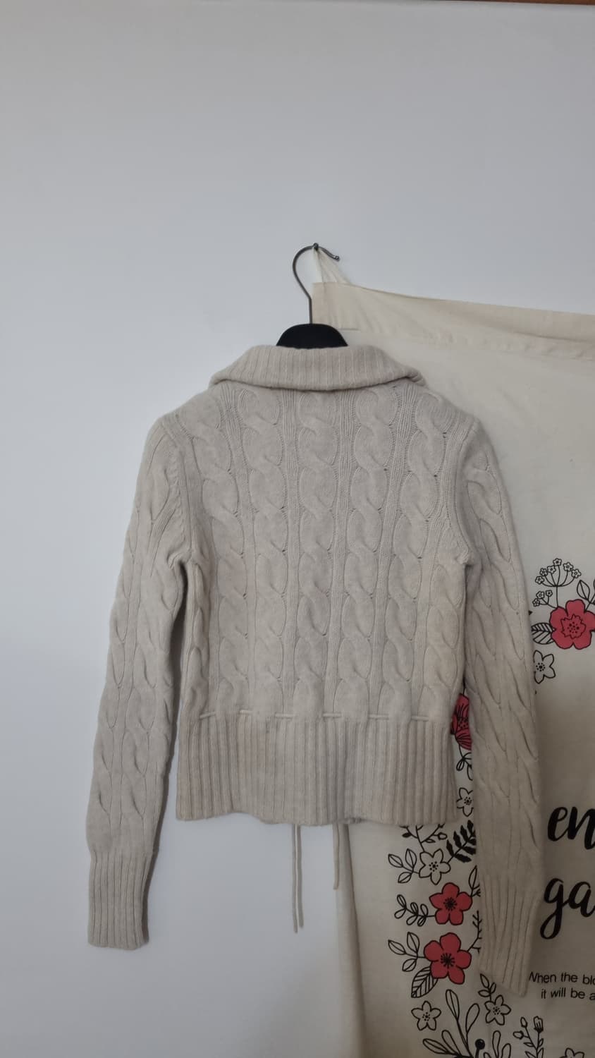 두산 90'S 폴로진스 하이넥 꽈배기 니트 가디건 상품이미지6