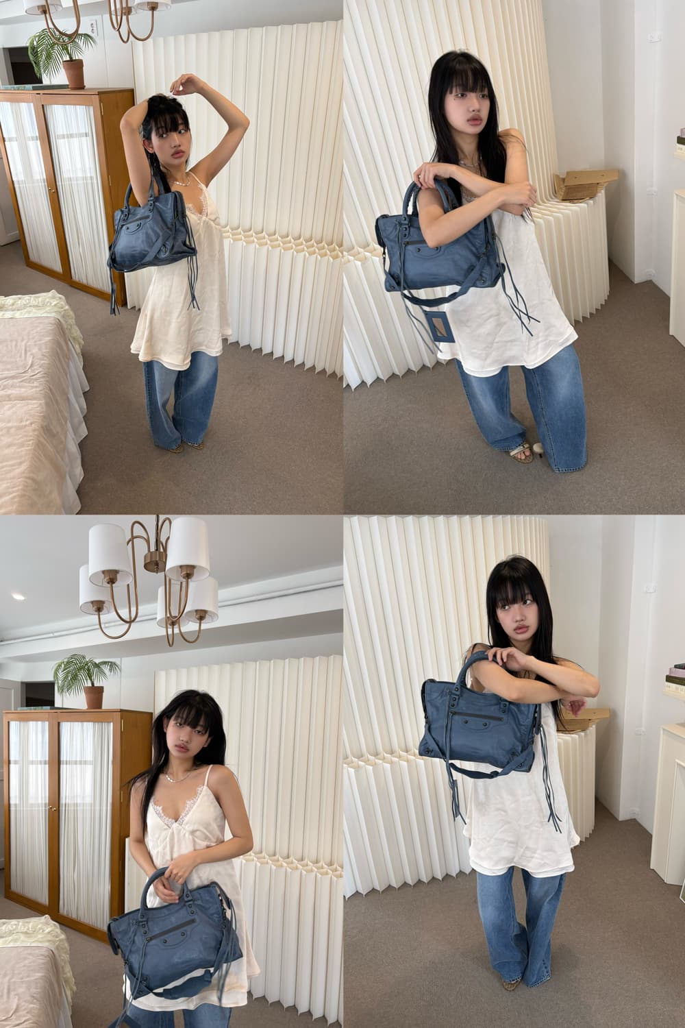 발렌시아가 시티 모터백 더스티블루 상품이미지2