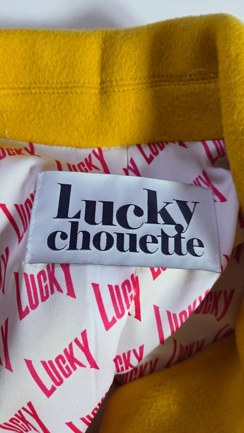 럭키슈에뜨 머스터드 더블 브레스트 롱코트 38 사이즈 상품이미지9