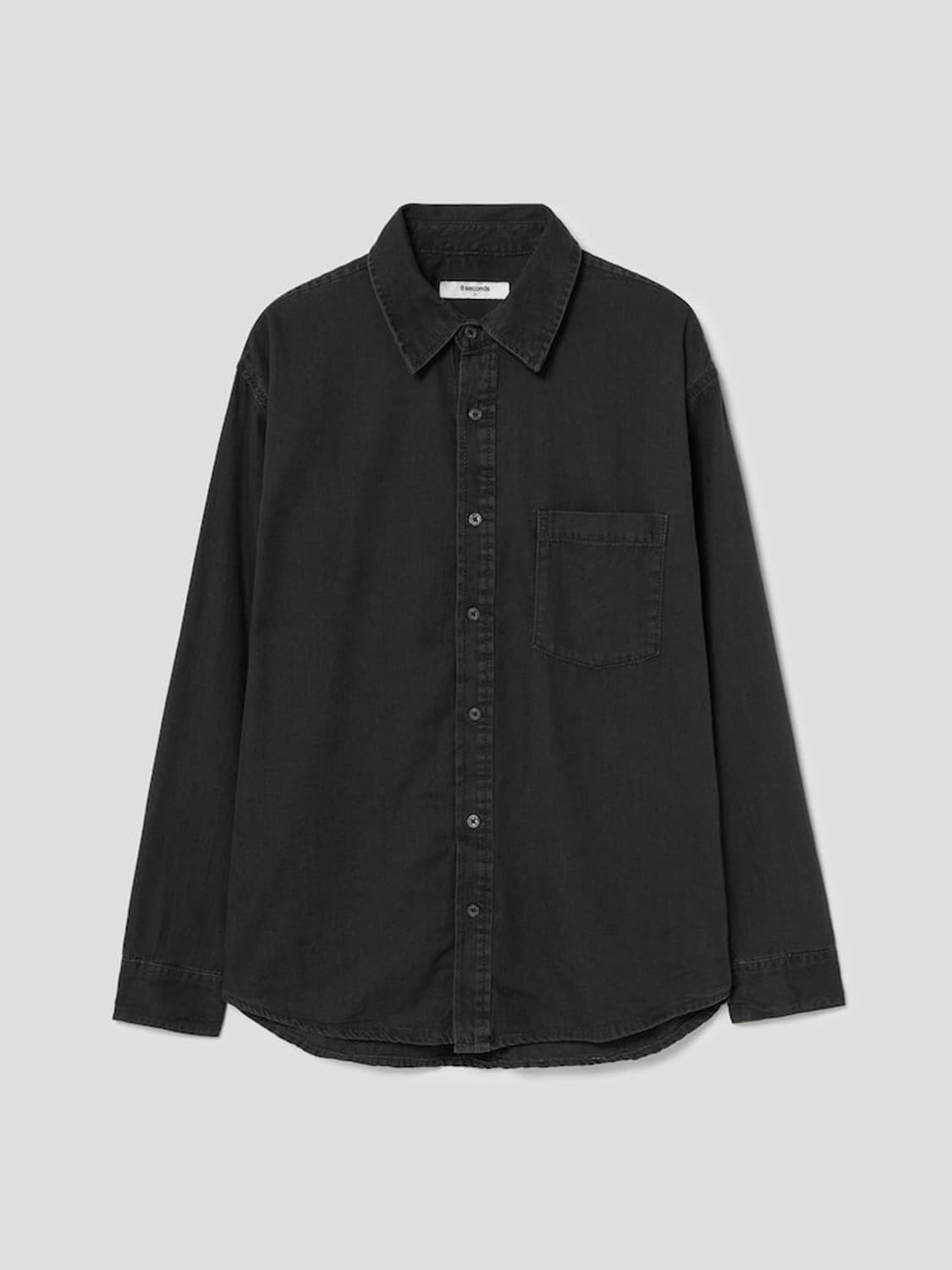 에잇세컨즈 워싱 데님 셔츠 블랙 상품이미지1