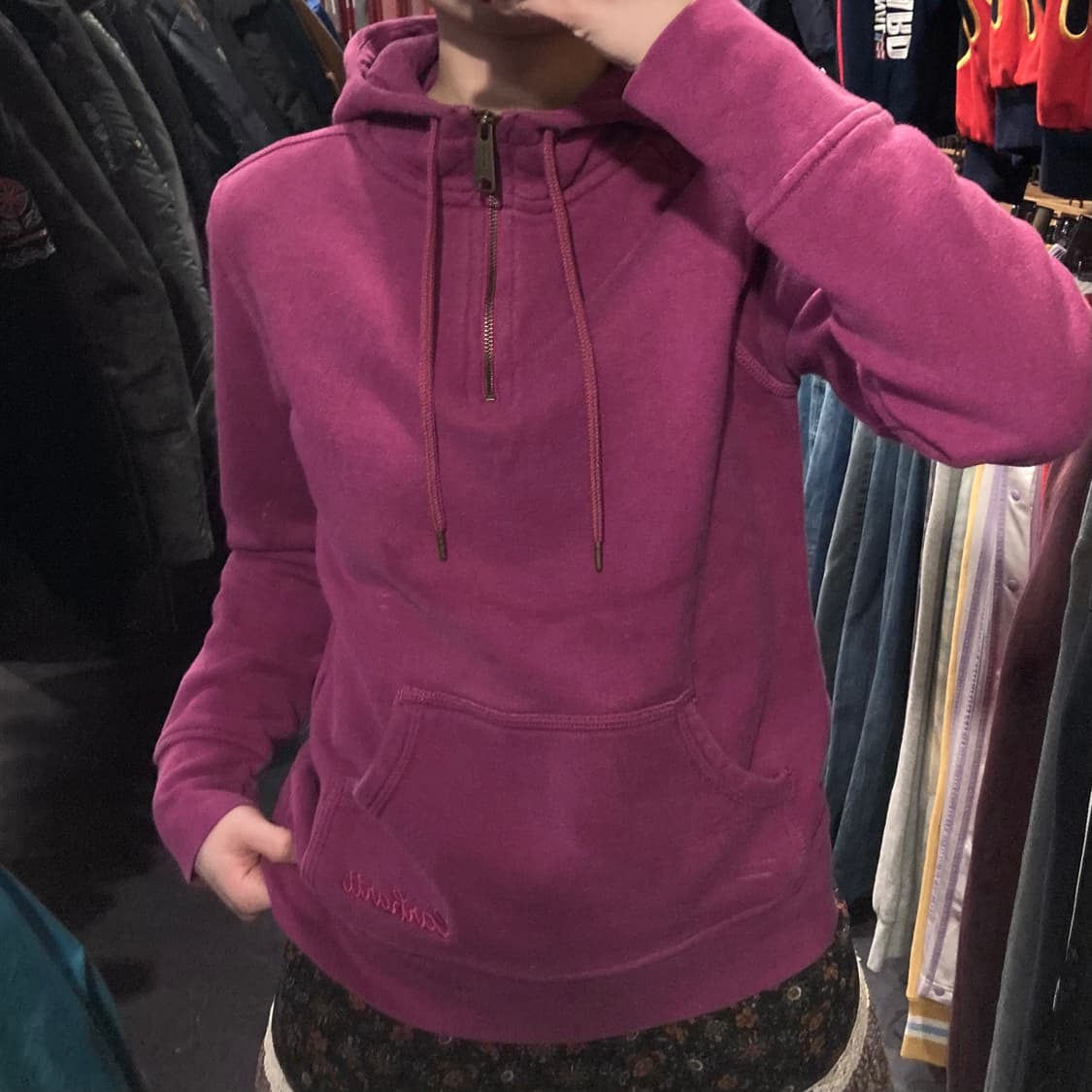 [IM] 칼하트 하프집업 후드티 마젠타 핑크 상품이미지2