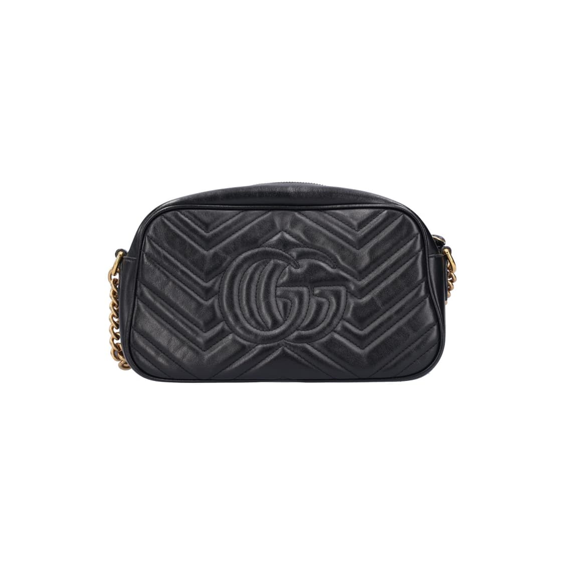 구찌 447632 GG 마몽 마틀라세 스몰 체인 숄더백 레더 블랙 상품이미지9