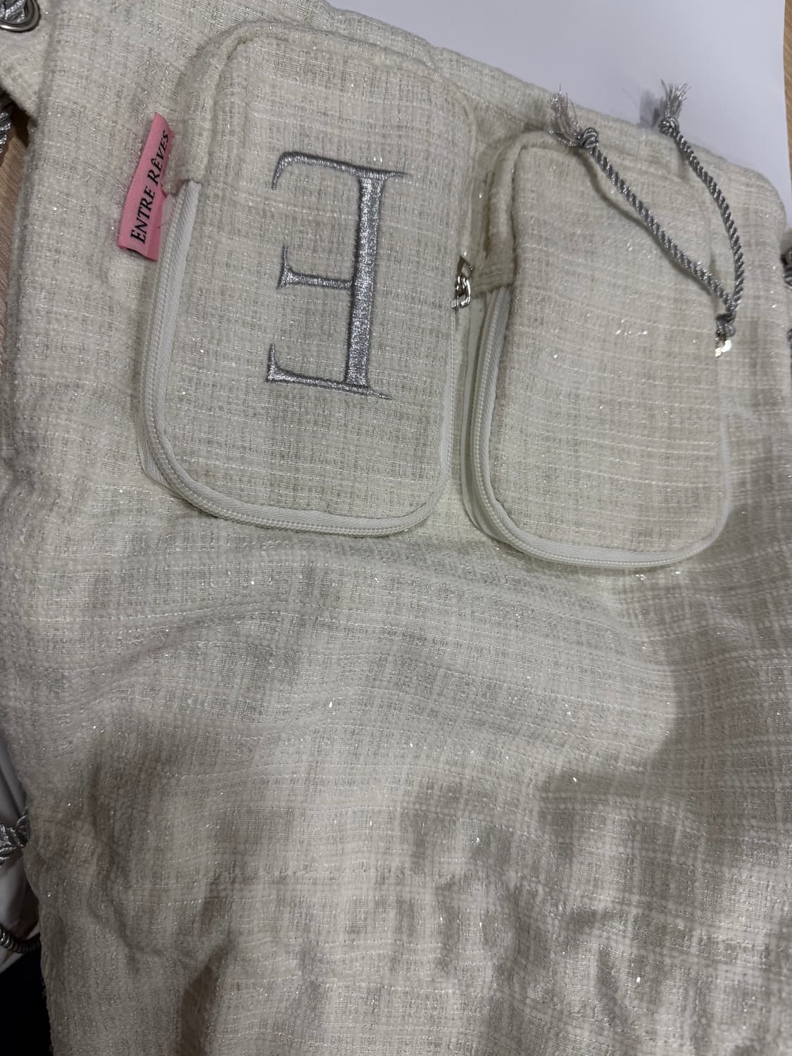 앙트레브 트위드 백팩 TWEED STRING BAG&SCRUNCH  상품이미지4