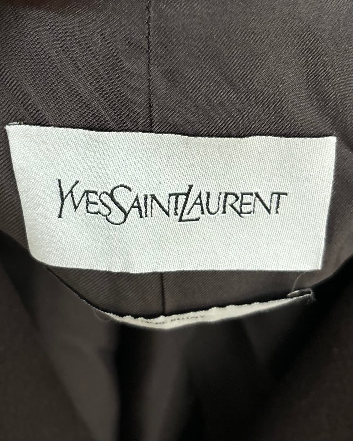 이브 생 로랑 브라운 싱글 브레스트 코트 상품이미지7