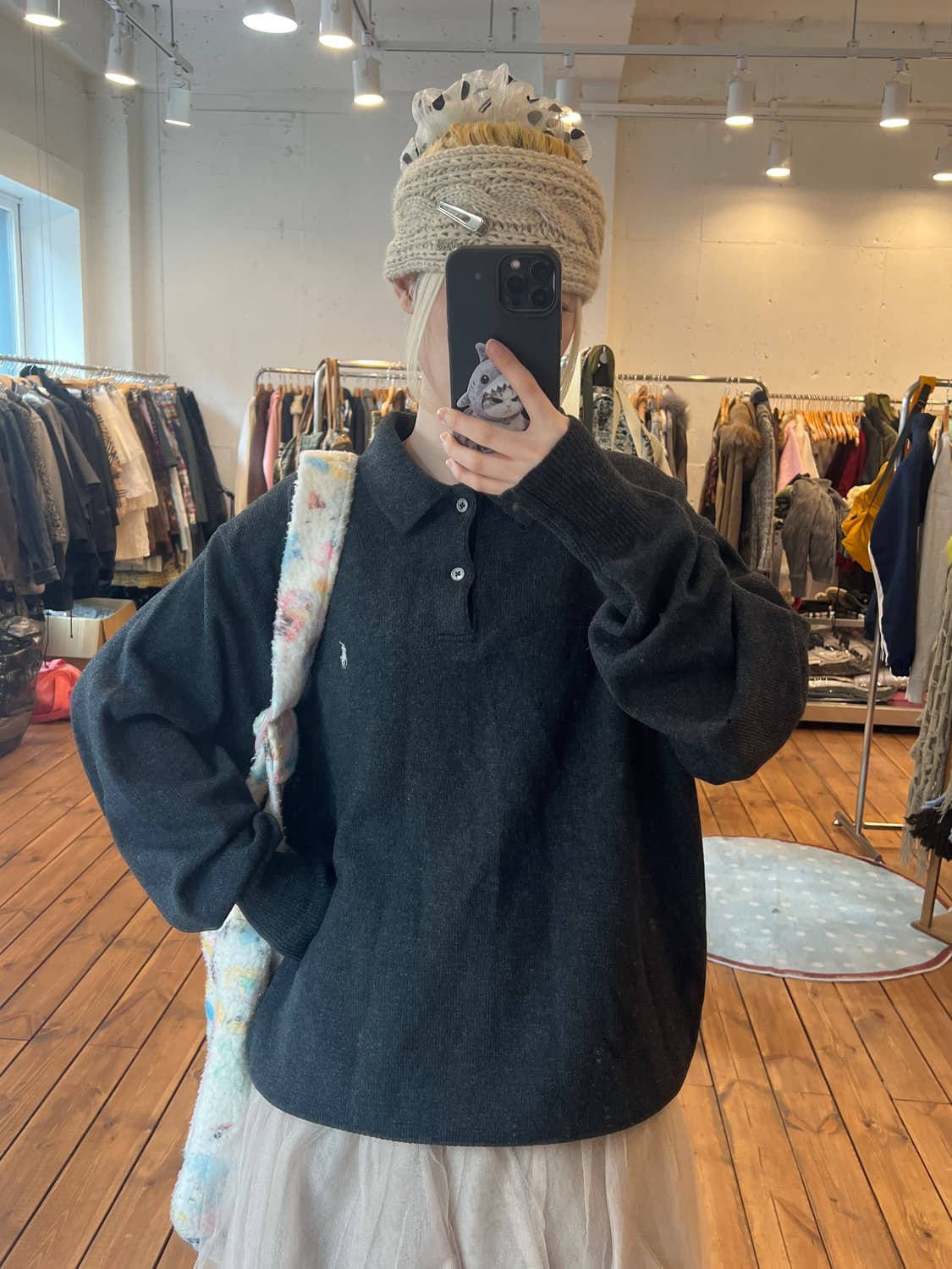 폴로 차콜 카라 니트 상품이미지3