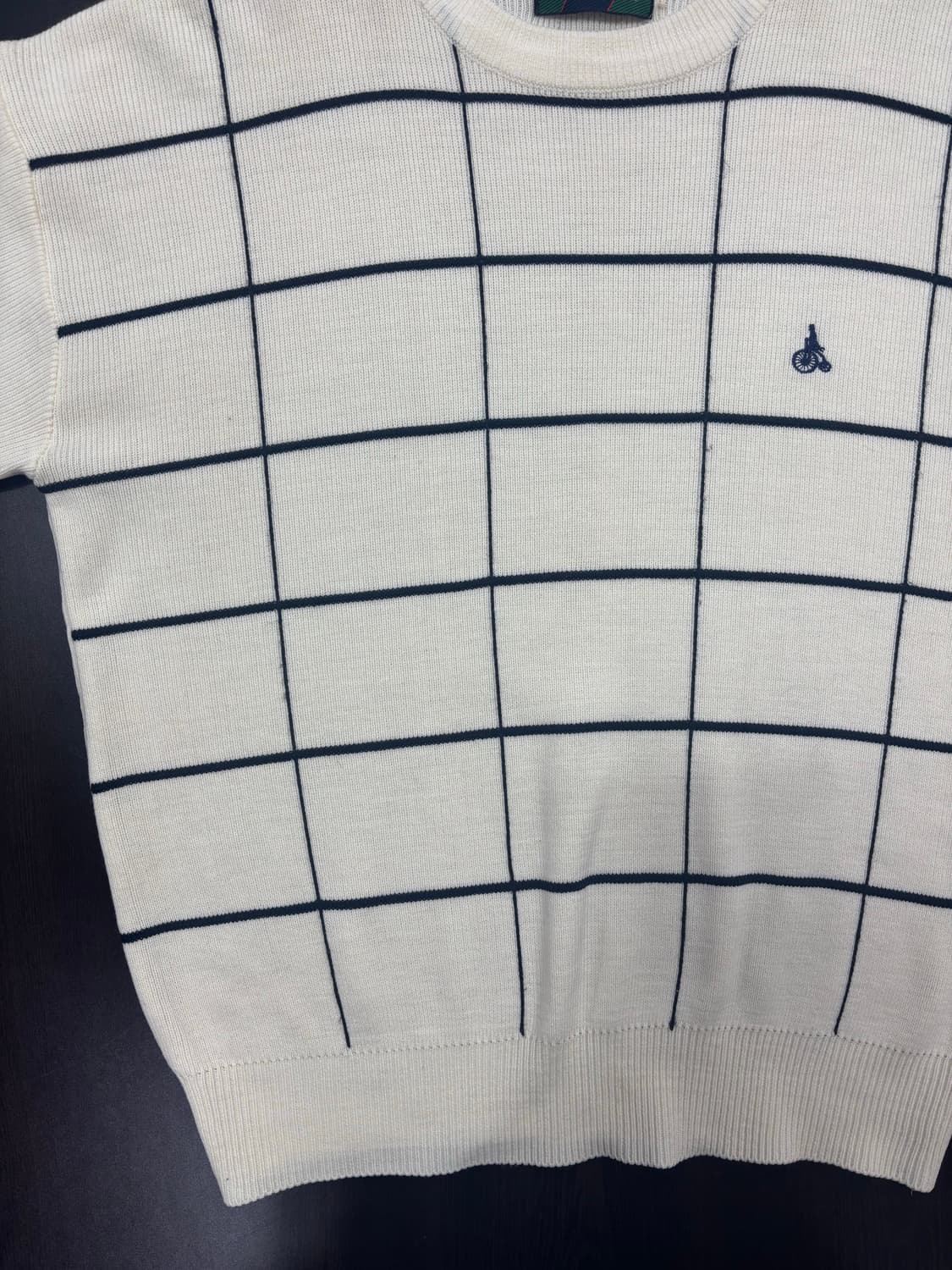 빈폴 체크 화이트 니트 상품이미지4