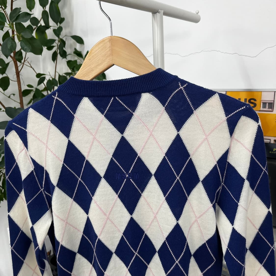 msgm 아가일 가디건 XS 상품이미지5