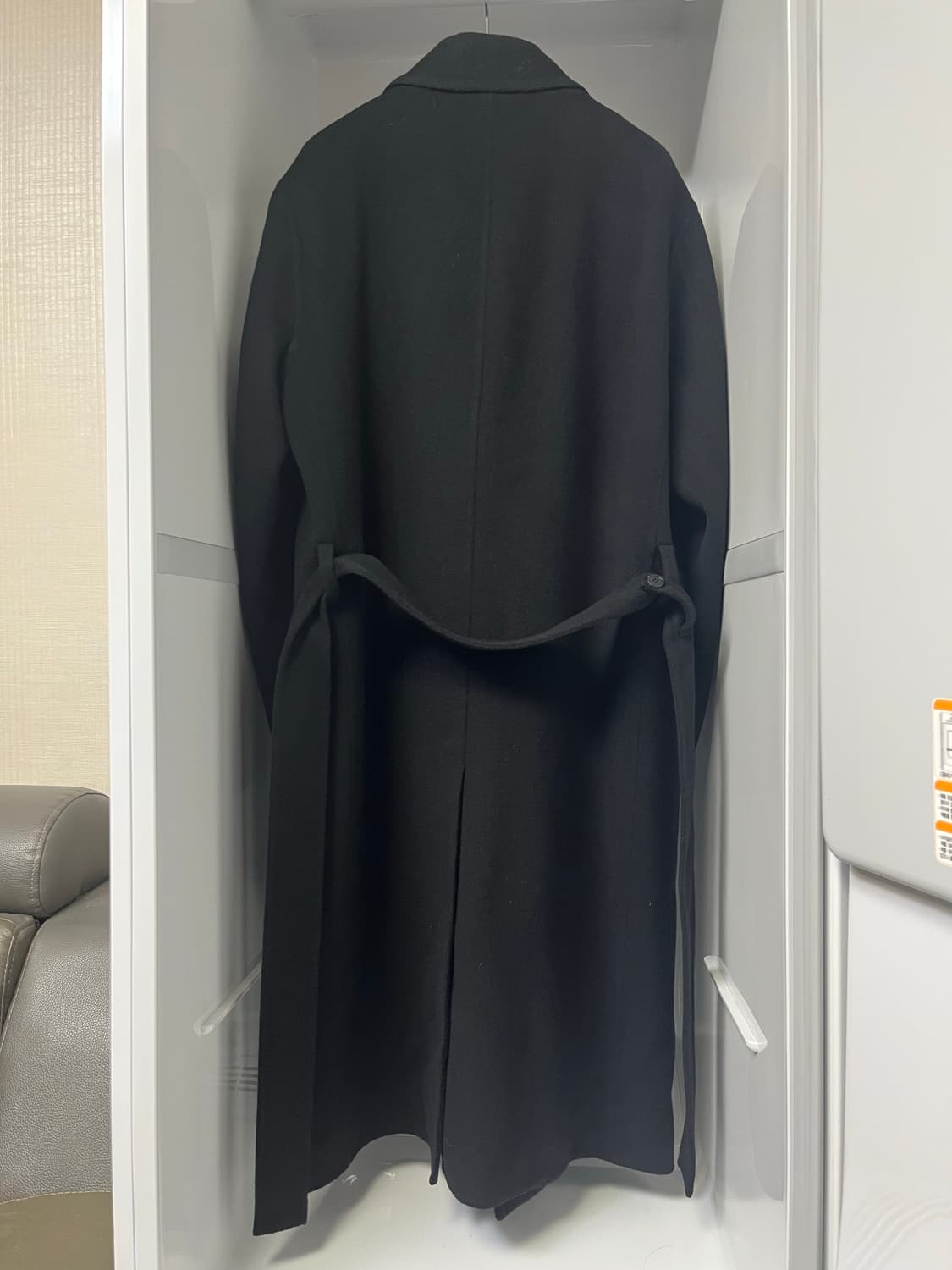 솔리드옴므 23fw 블랙 캐시미어 핸드메이드 로브 코트 46사이즈 상품이미지2