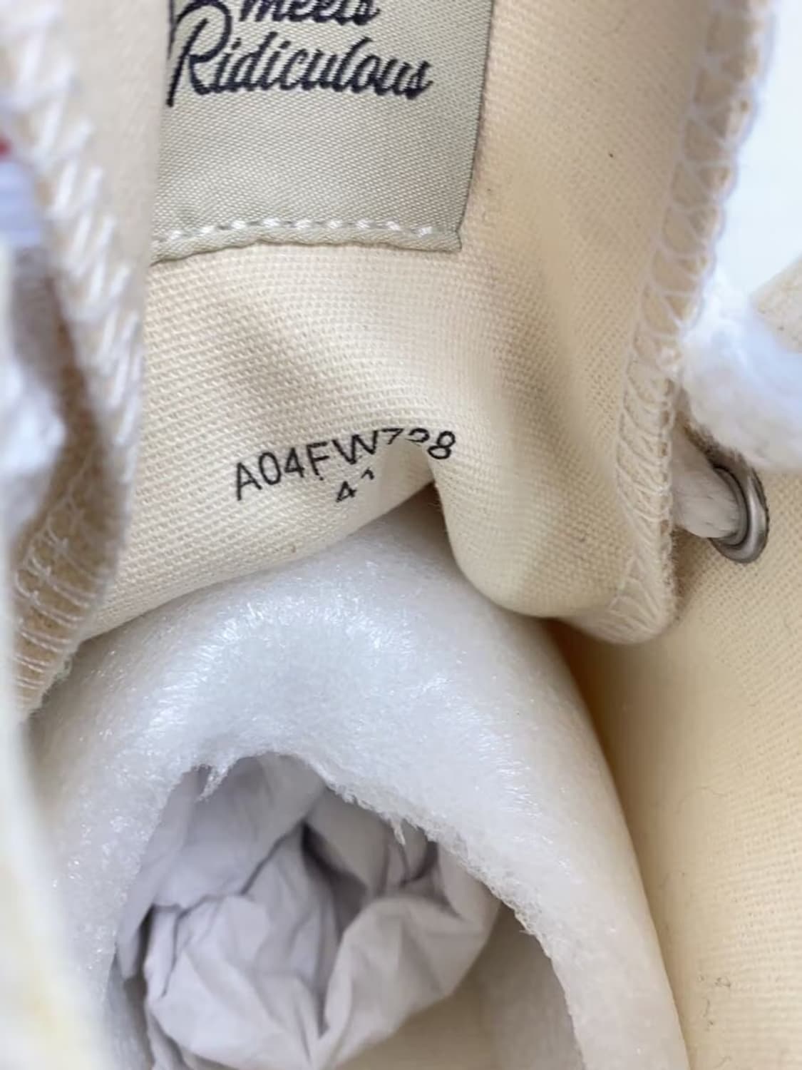 메종 미하라 야스히로 피터슨 OG 솔 캔버스 하이탑 스니커즈 내츄럴 상품이미지4