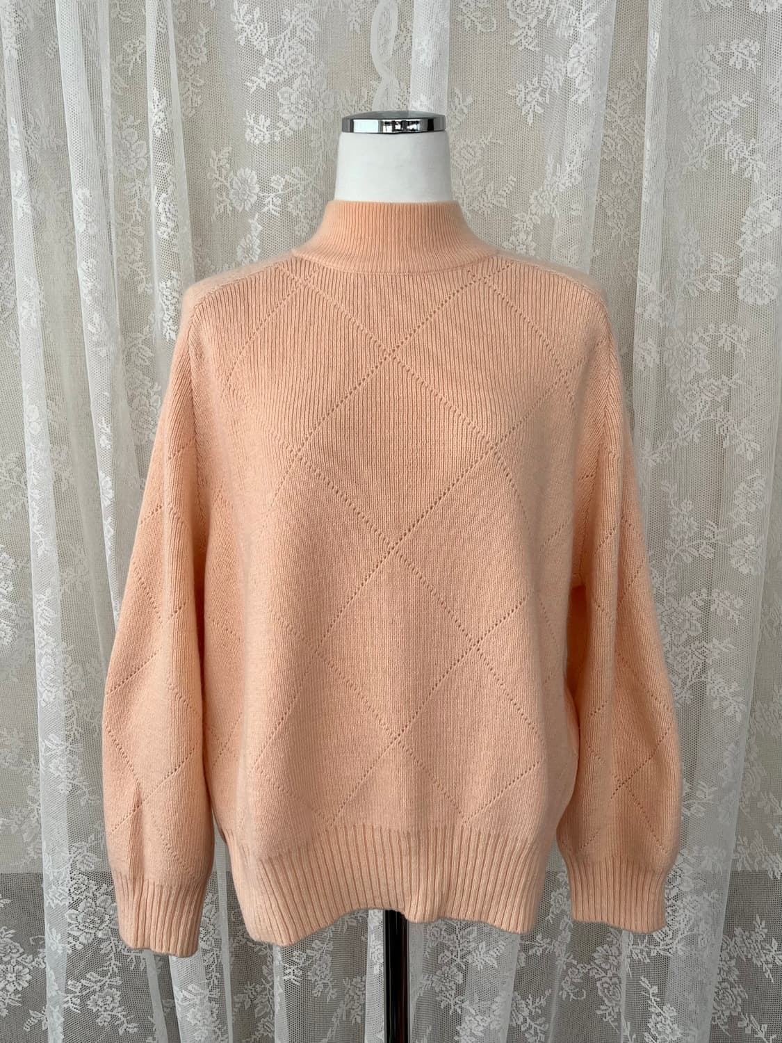 55) 리스트 앙고라 혼방 니트 애프리콧 상품이미지1