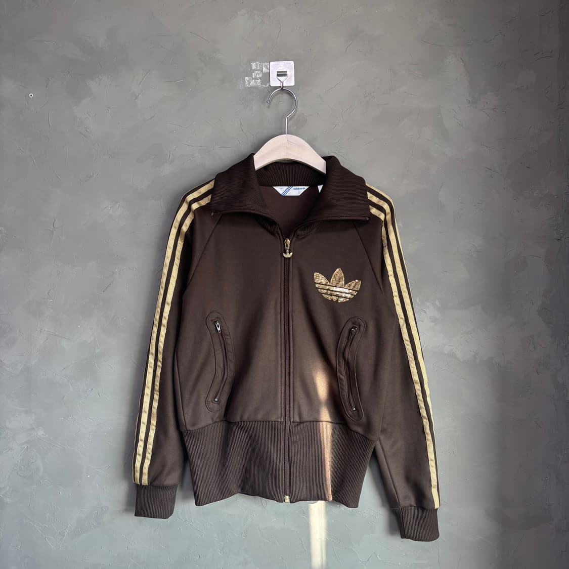 아디다스 파이어버드 빅로고 져지 트랙탑 브라운 골드 상품이미지1