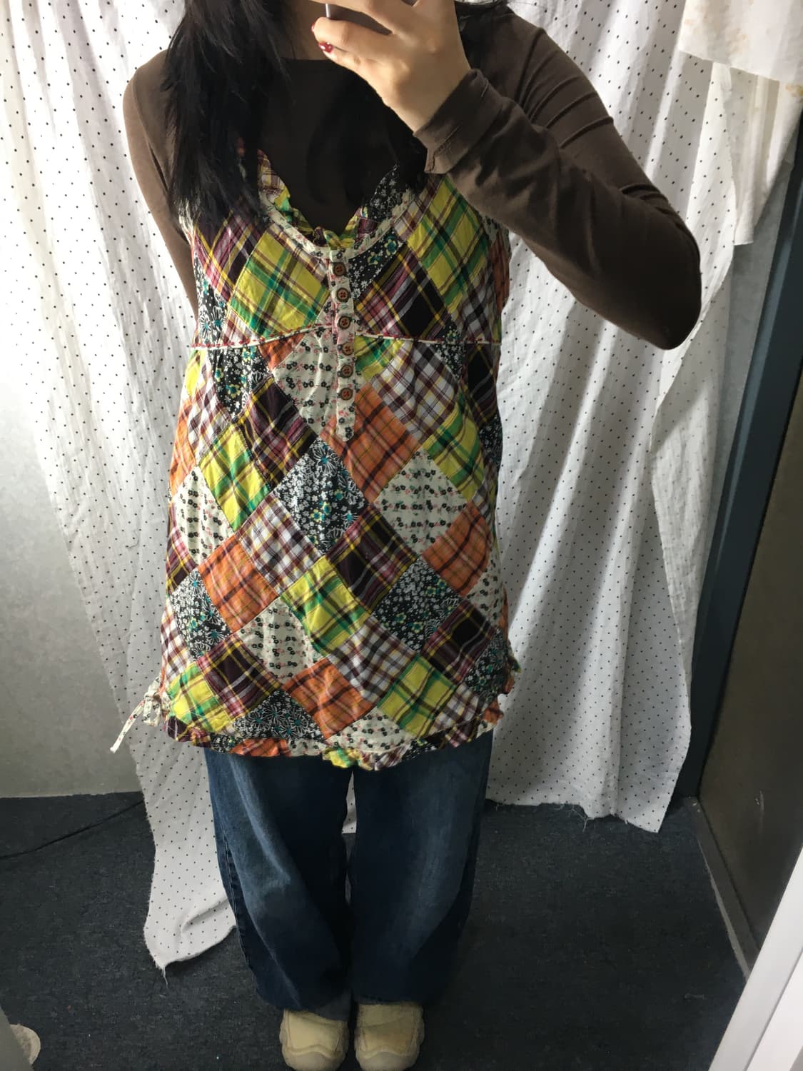 패치 패턴 슬리브리스 상품이미지3