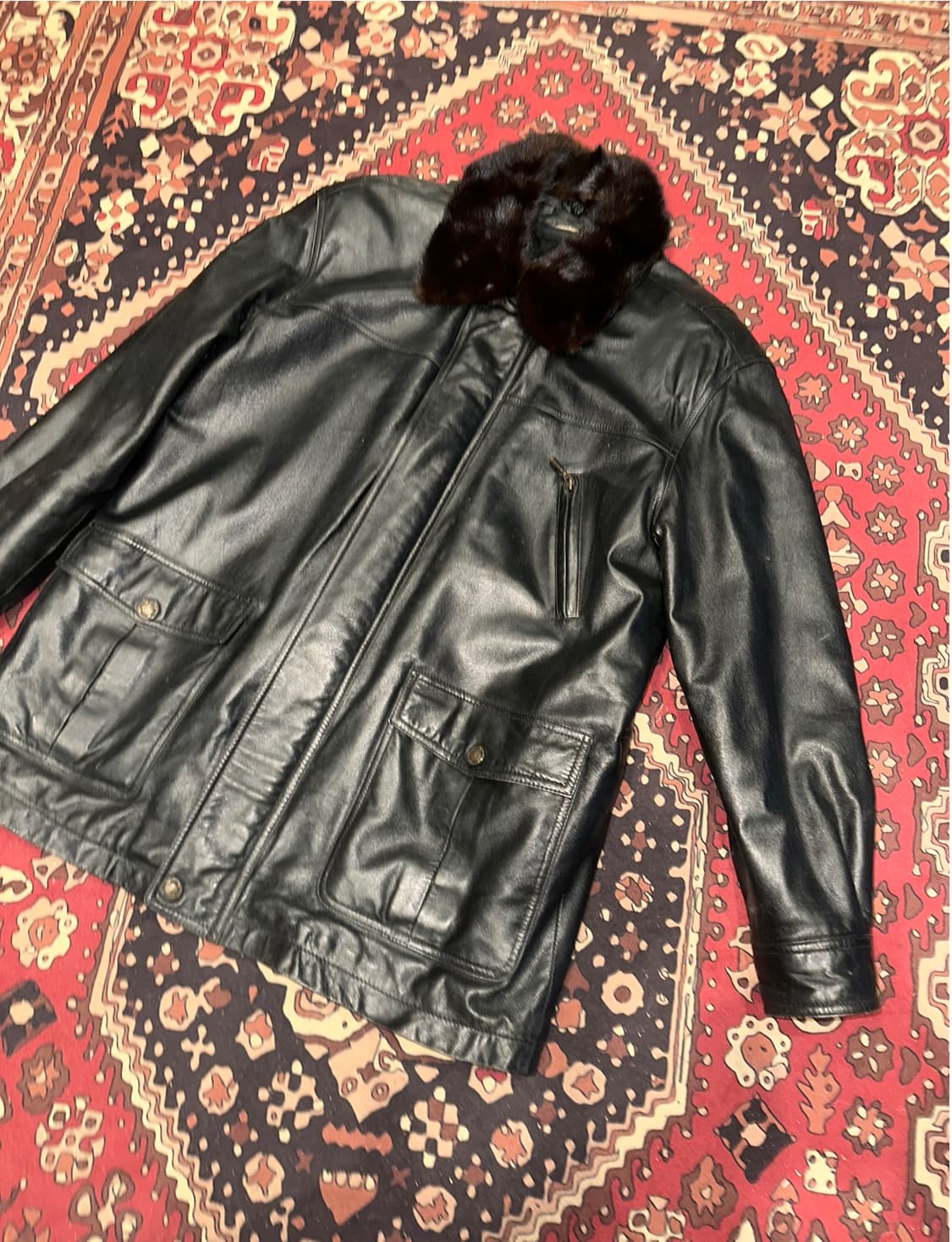 ( XL ) 가죽자켓 레더자켓 가죽코트 가죽카코트 가죽롱코트 상품이미지6