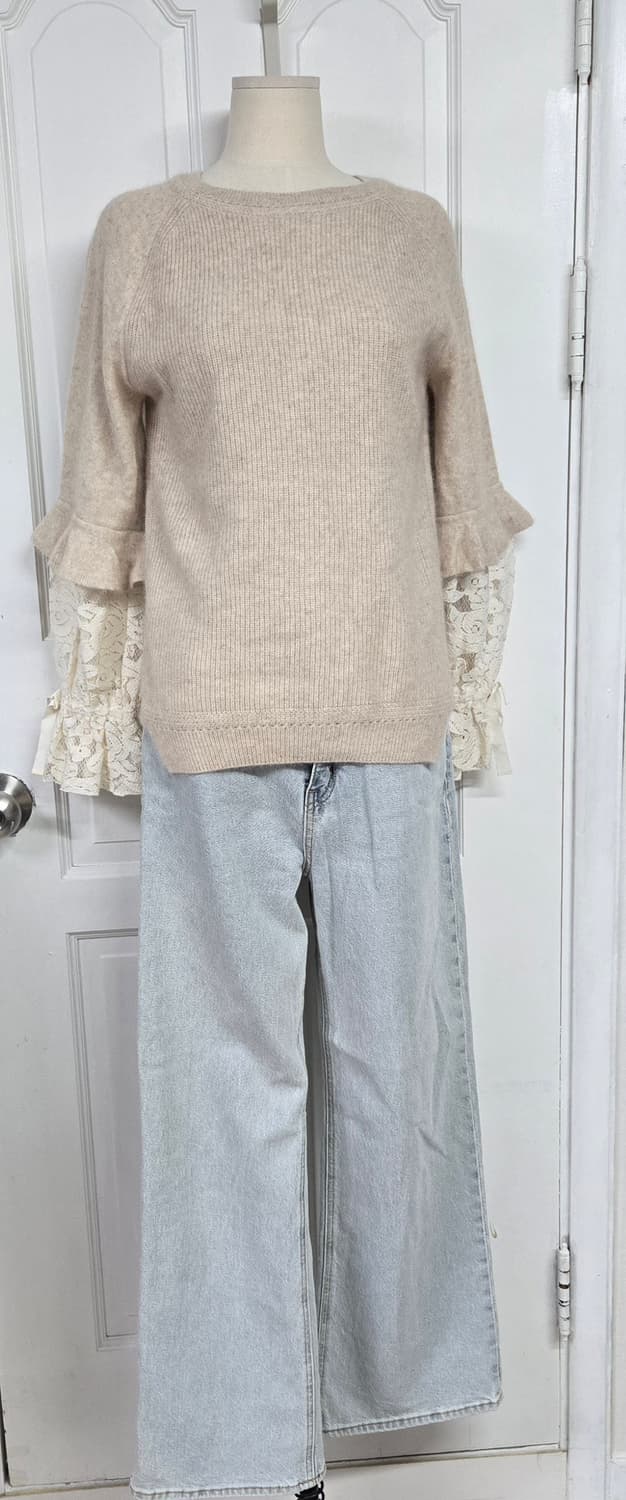 한섬 오즈세컨 레이스소매니트 상품이미지1