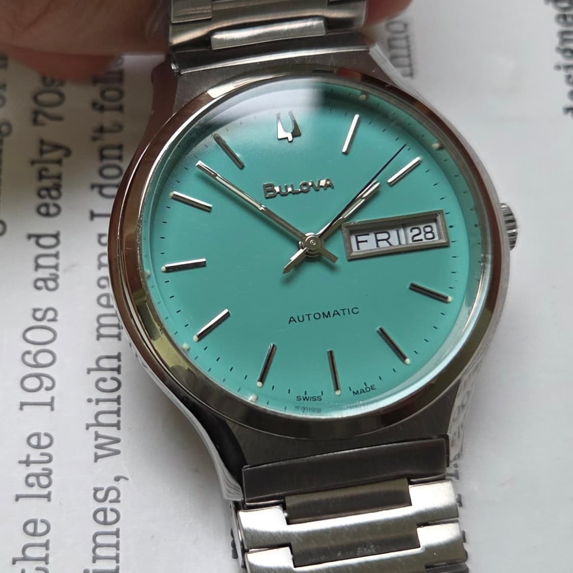 빈티지 부로바 데이데이트 민트 뻐뻐시 브레이슬릿 ver. 상품이미지1