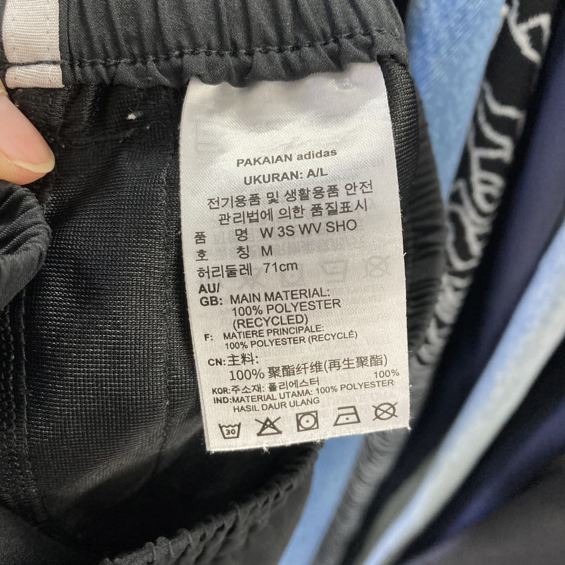 아디다스 여성 밴딩숏츠 블랙 L  상품이미지4