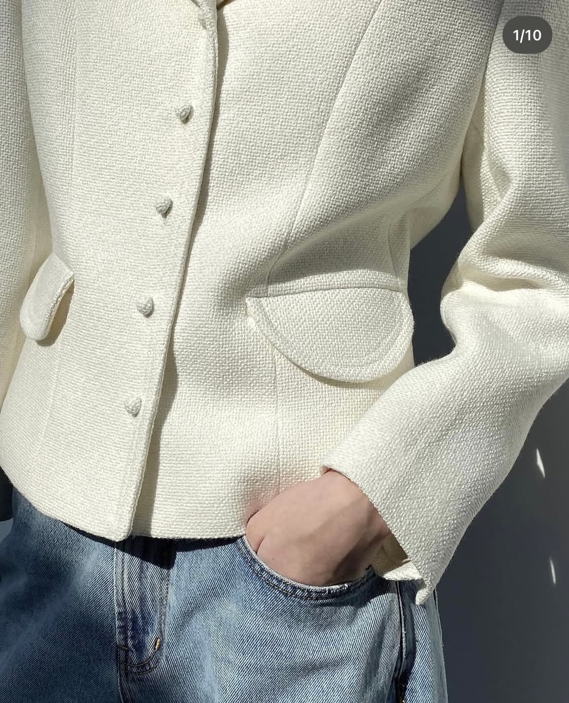 드래곤블루스 라운드 플랩 트위드 자켓 상품이미지3