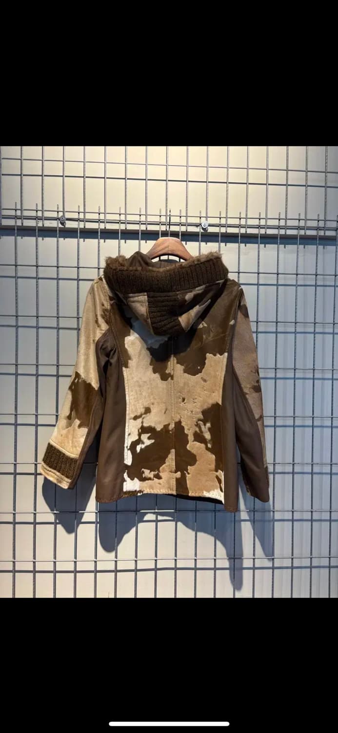 빈티지 Y2K 송치가죽 후디자켓 H1226 상품이미지4