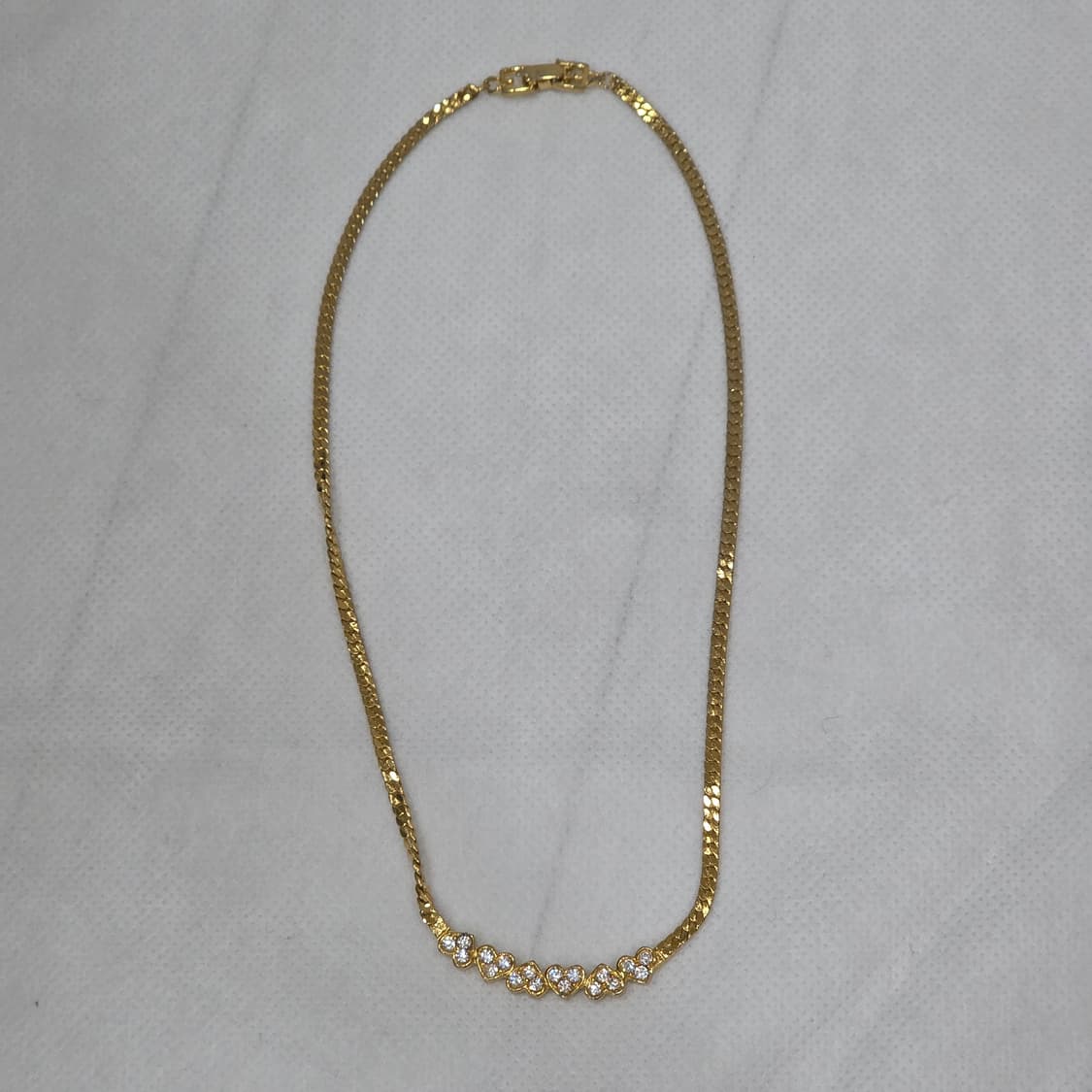 지방시 금장 하트 큐빅 목걸이 상품이미지2