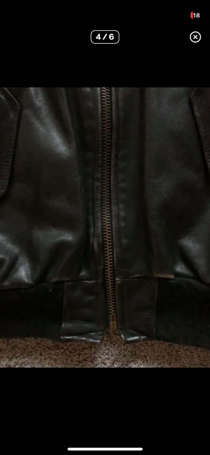 빈티지 쇼트 레더 ma-1 상품이미지4