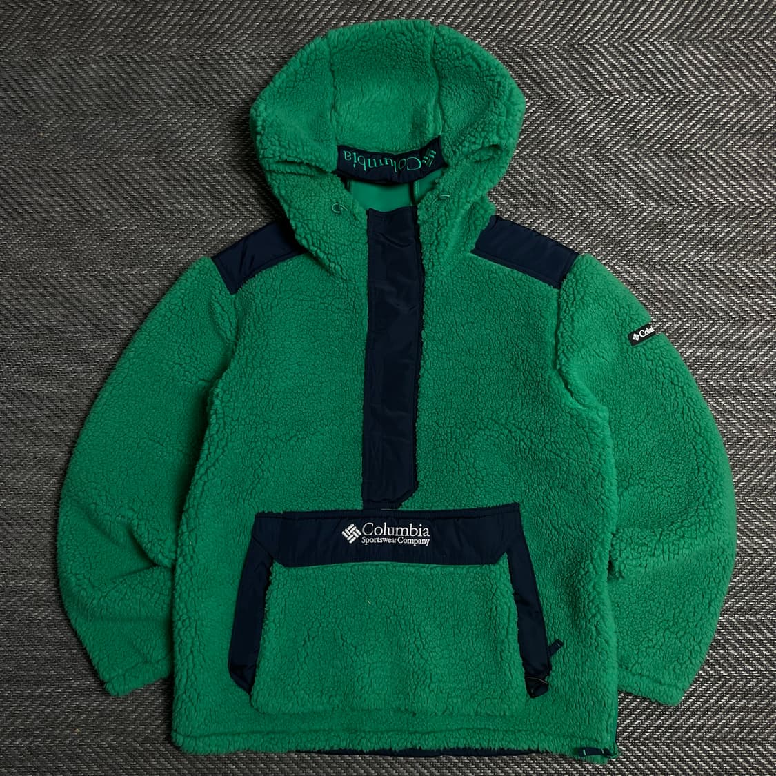 컬럼비아 박시핏 쉐르파 플리스 아노락 그린y 5347 상품이미지2