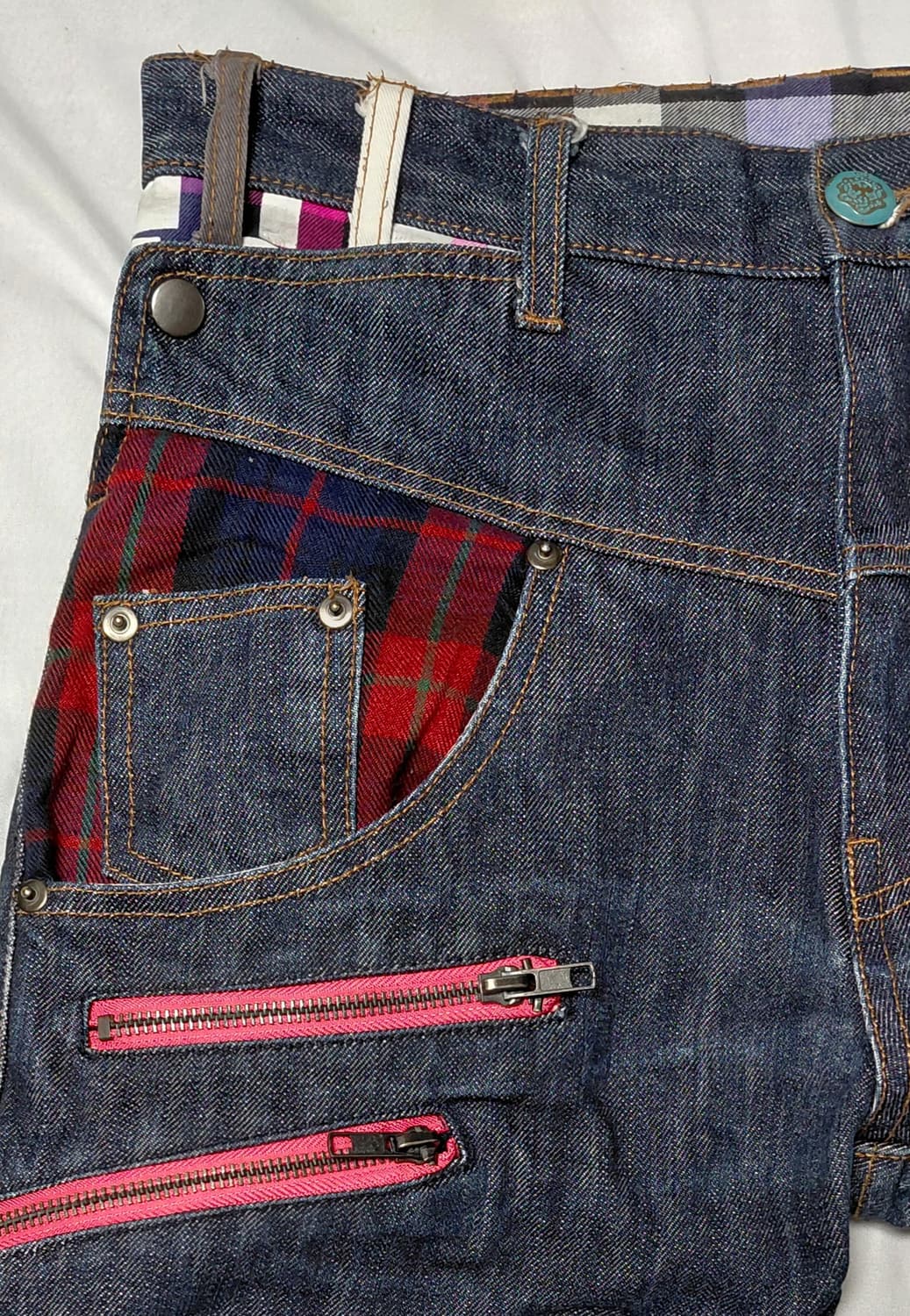 [M] UP-START Removal 하라주쿠 펑크 디테일 데님 팬츠 상품이미지2