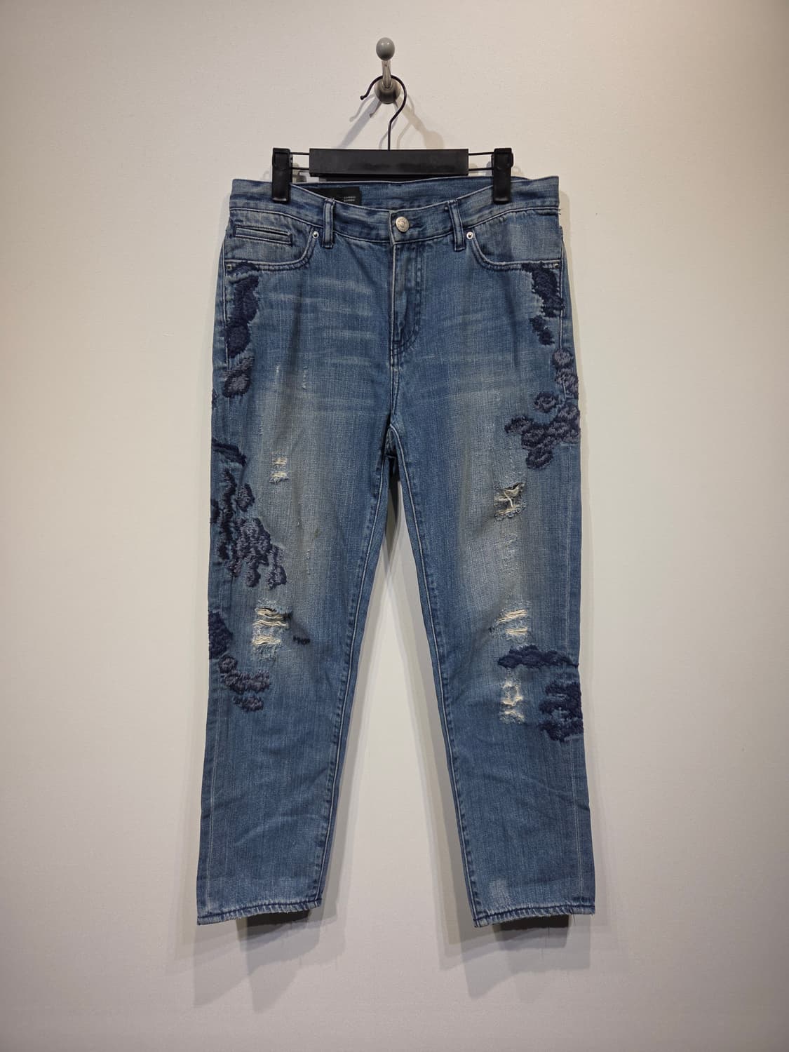 아르마니 익스체인지(A|X) 자수&디스트로이드 보이프렌드 진 상품이미지2