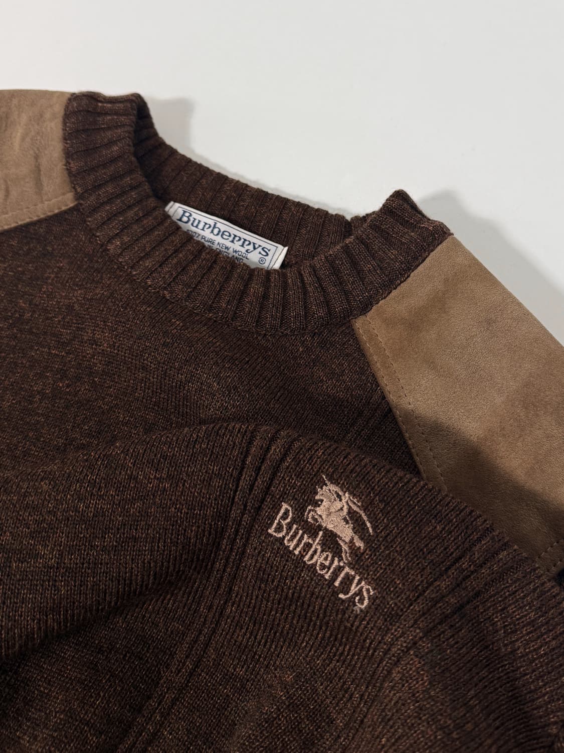 버버리 90‘s 루즈핏 딥브라운 코만도 울 니트 상품이미지5