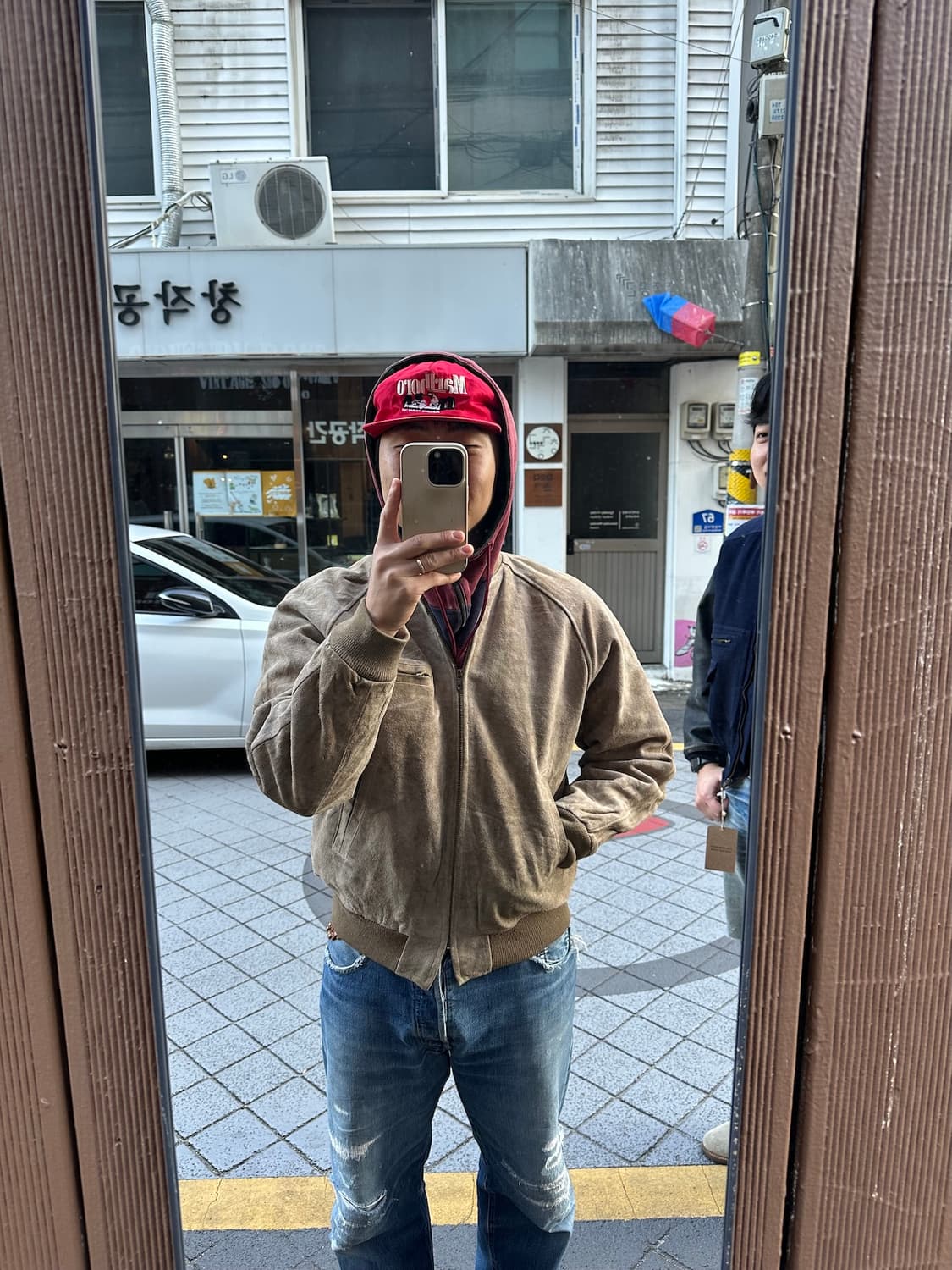 90s 빈티지 폴로 랄프로렌 디트로이트 소가죽 스웨이드 자켓 상품이미지10