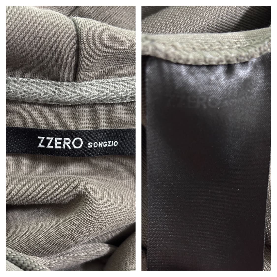 23SS)지제로 송지오 오버핏 트윈팬서 스트링후드105/그레이 상품이미지8