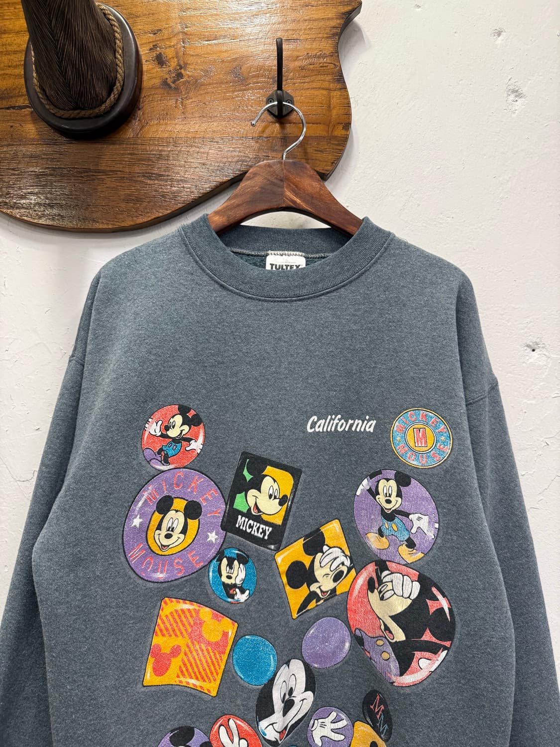 90s USA TULTEX Mickey California 스웻 셔츠 상품이미지1