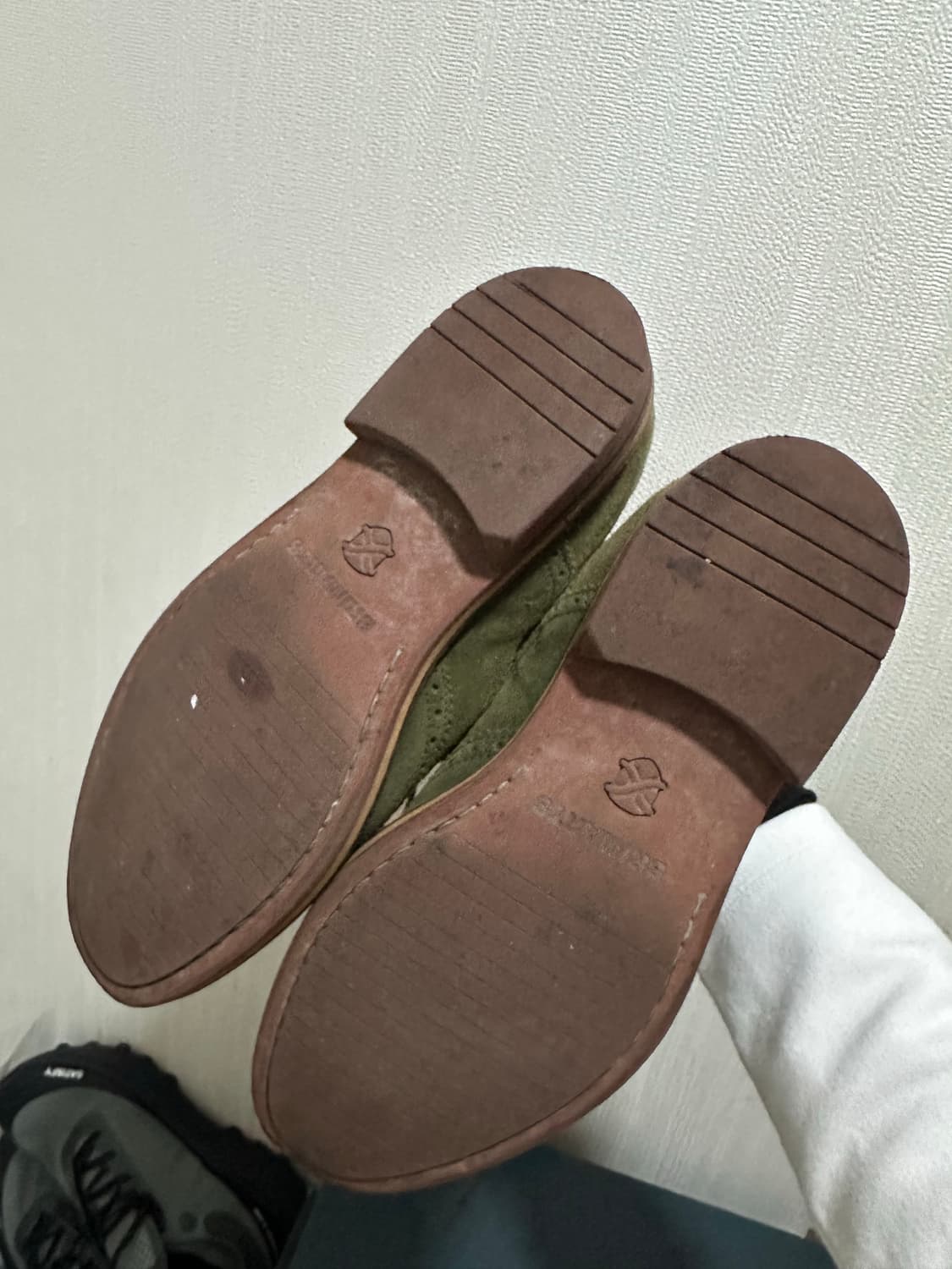 260) 이태리 브리마트 스웨이드 윙팁 구두 올리브 팝니다 상품이미지8