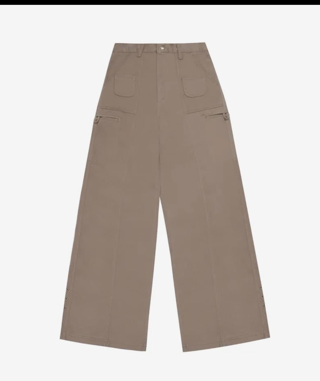 미레코 미니 포켓 와이드 코튼 팬츠 베이지 상품이미지4