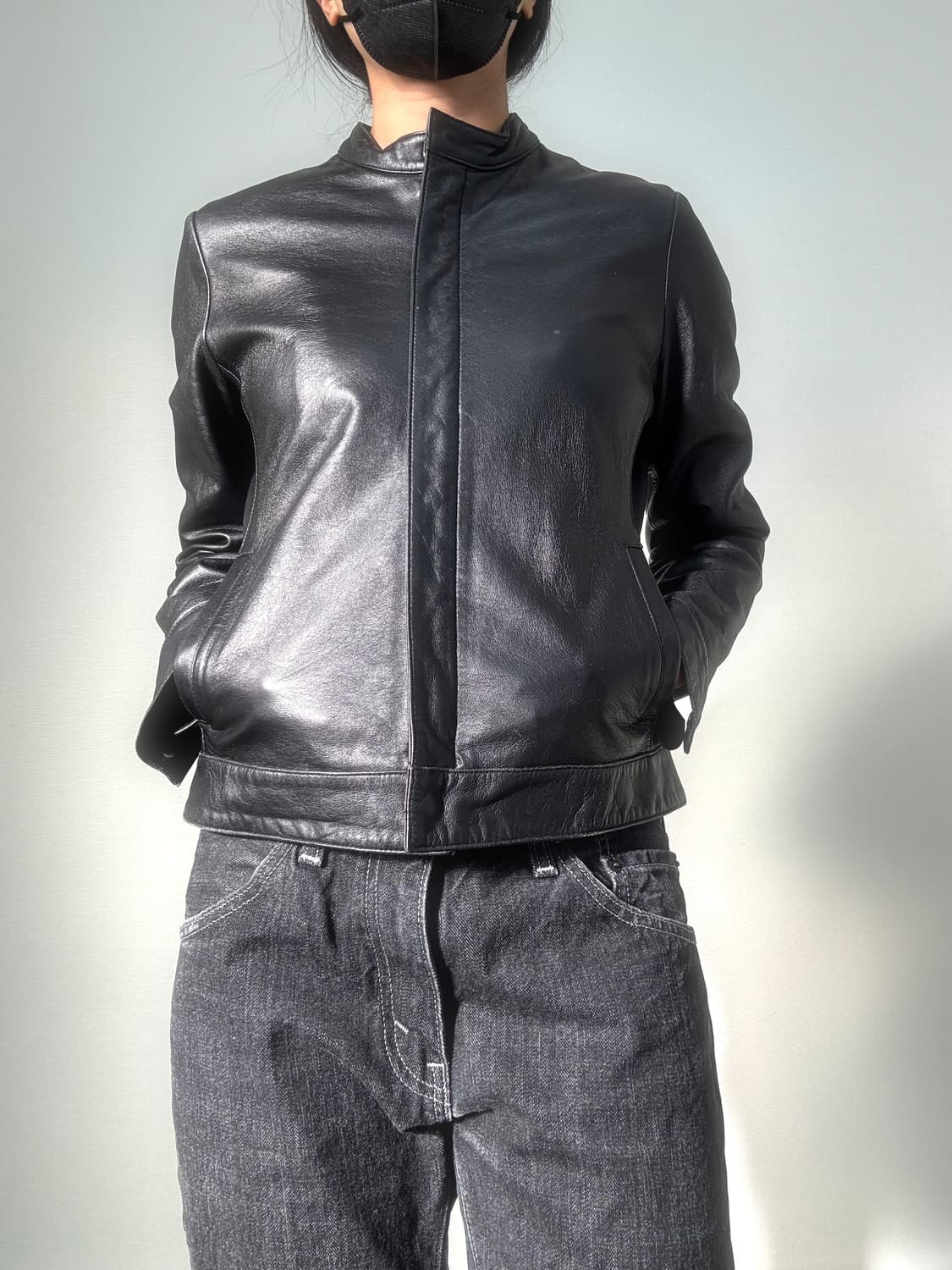 레더 크롭 자켓 상품이미지2