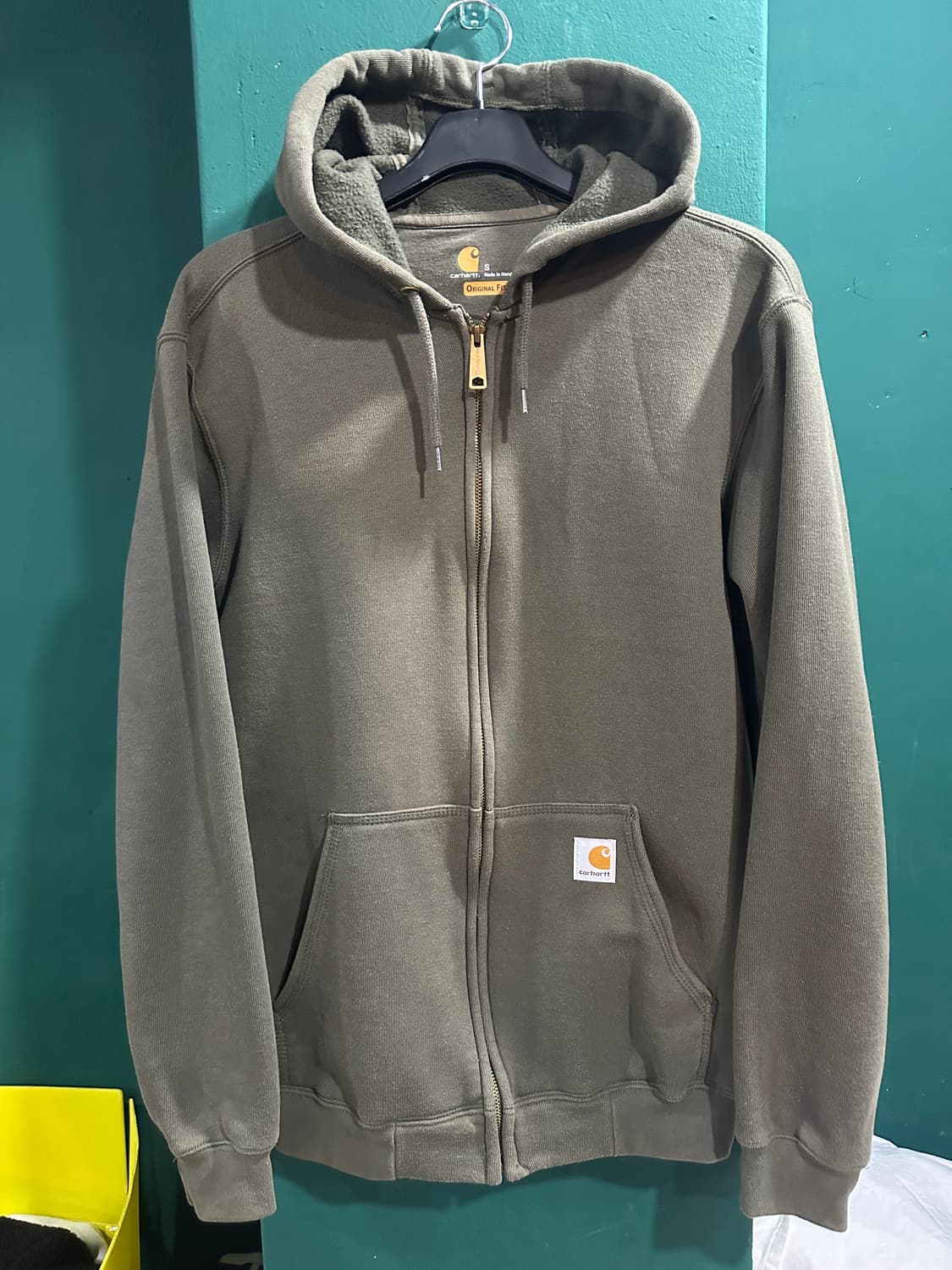 칼하트 써멀 후드집업 카키S 상품이미지1