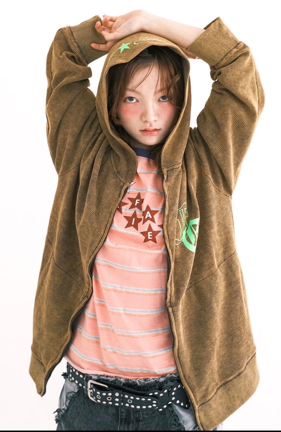 샵페어리 와플 후드집업 상품이미지3