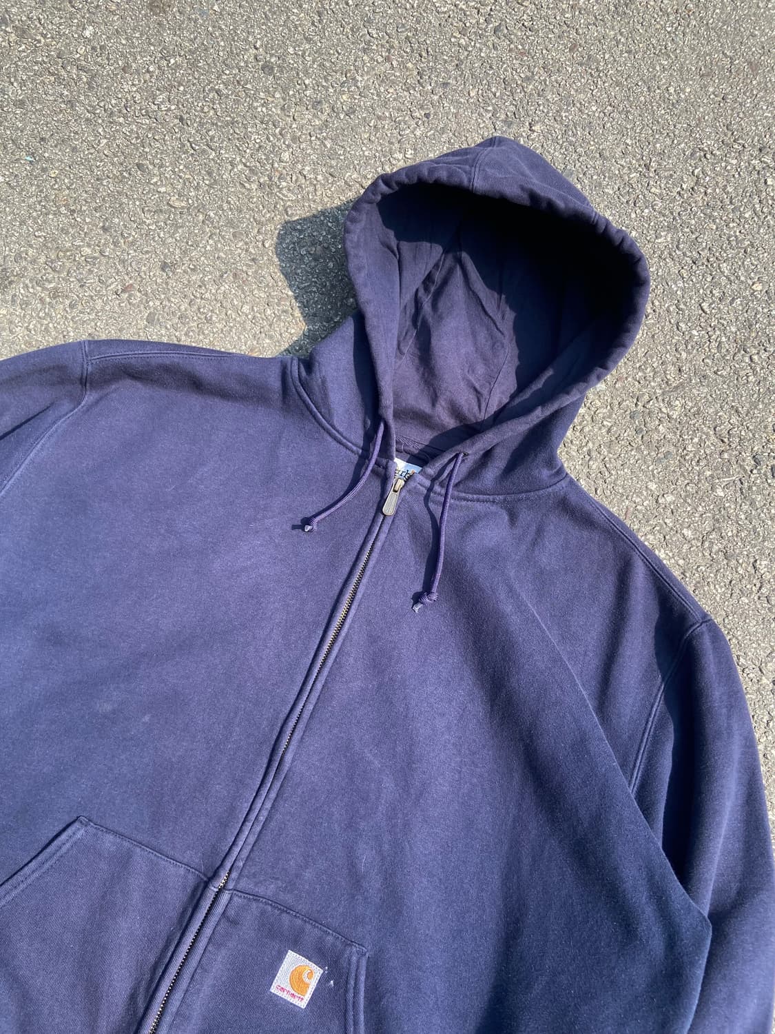 3XL) Old Carhartt Navy Hooded Zip-Up 상품이미지3