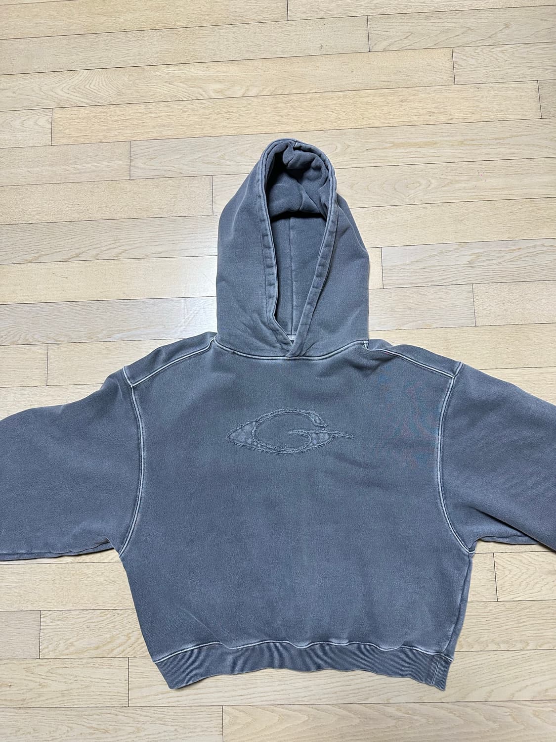 그래피커스 피그먼트 크롭 후드티  상품이미지3