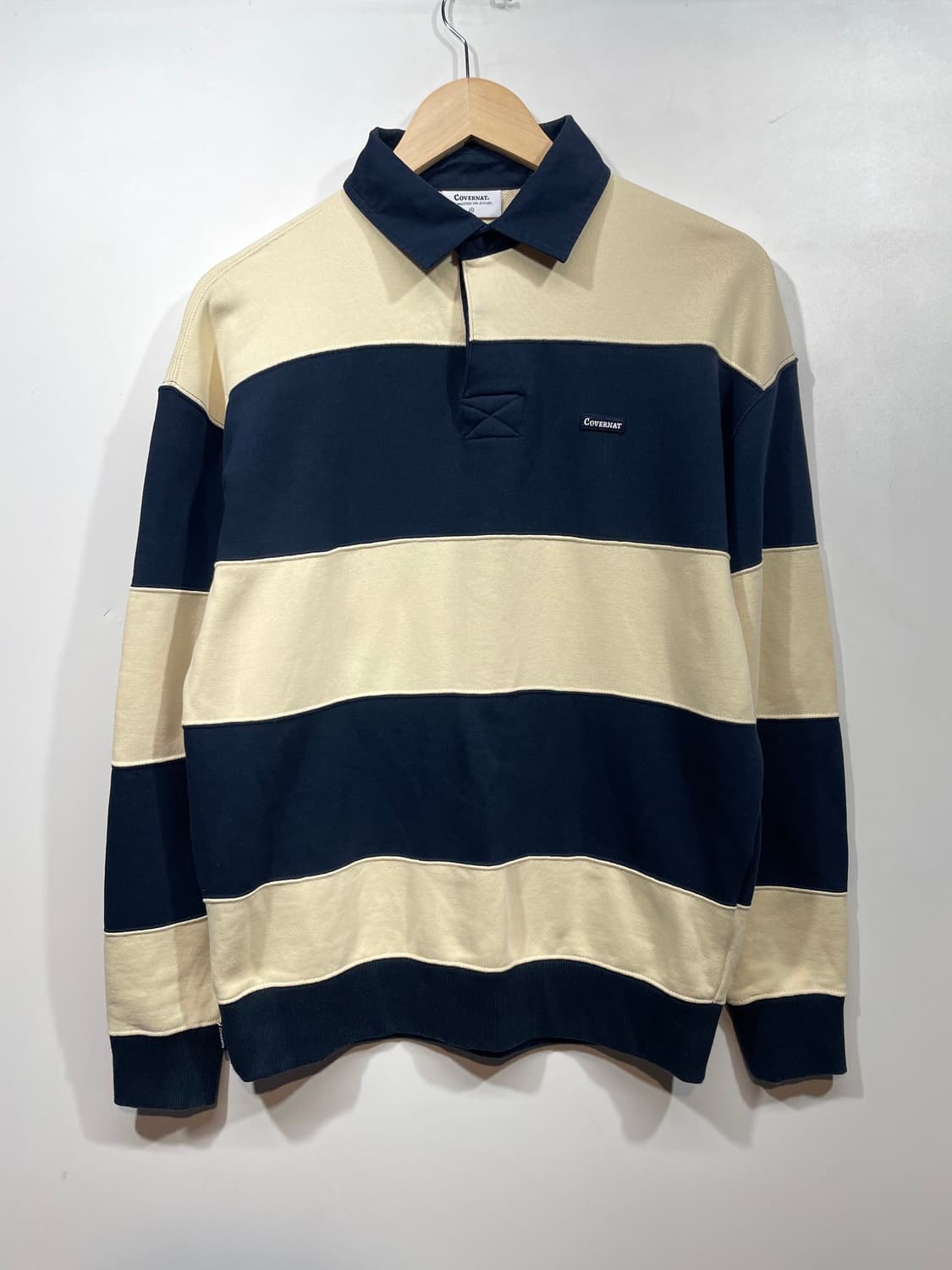 커버낫 스트라이프 럭비티 네이비/아이보리 상품이미지2