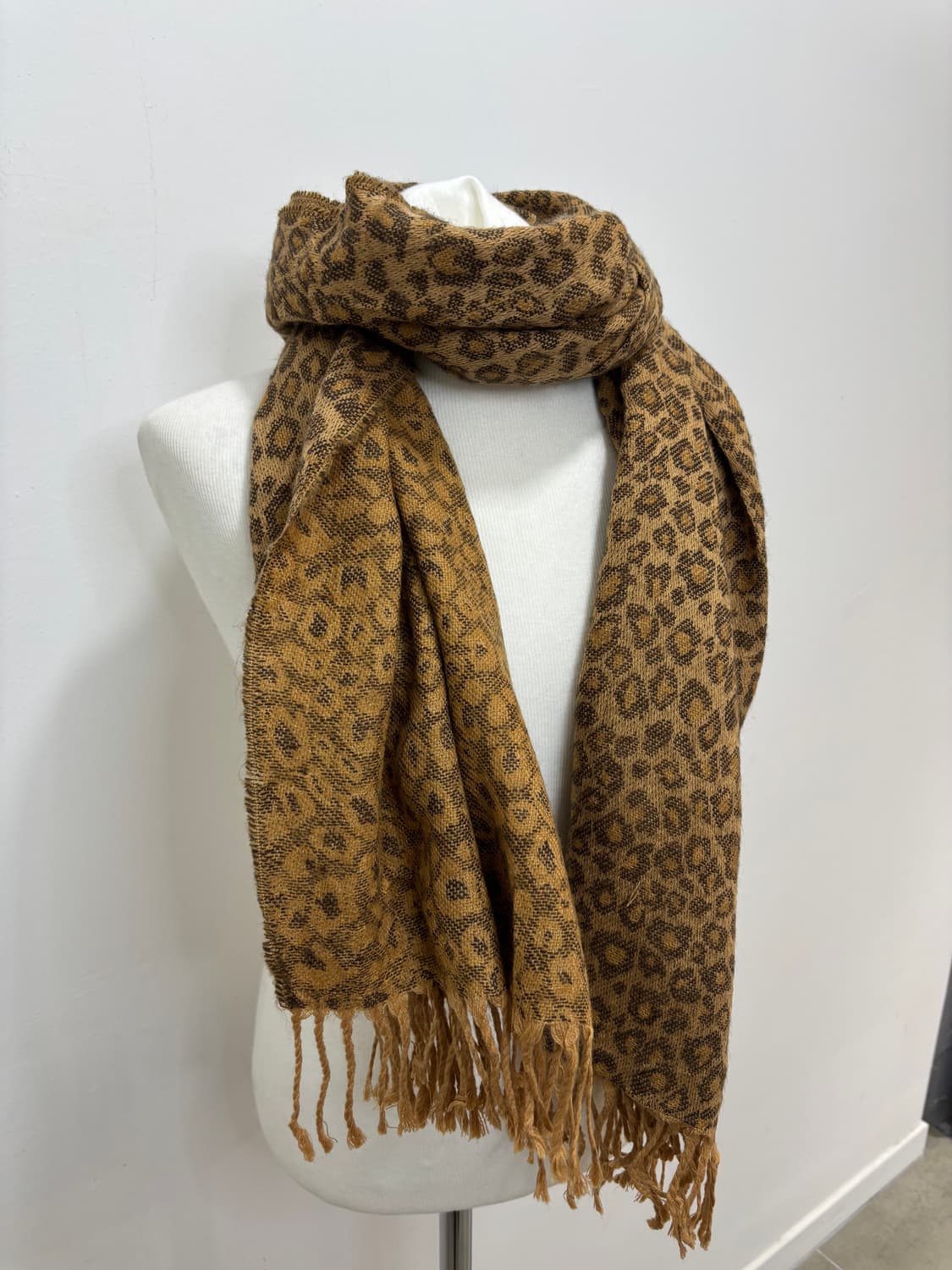 브라운 호피 레오파드 머플러 목도리 상품이미지2