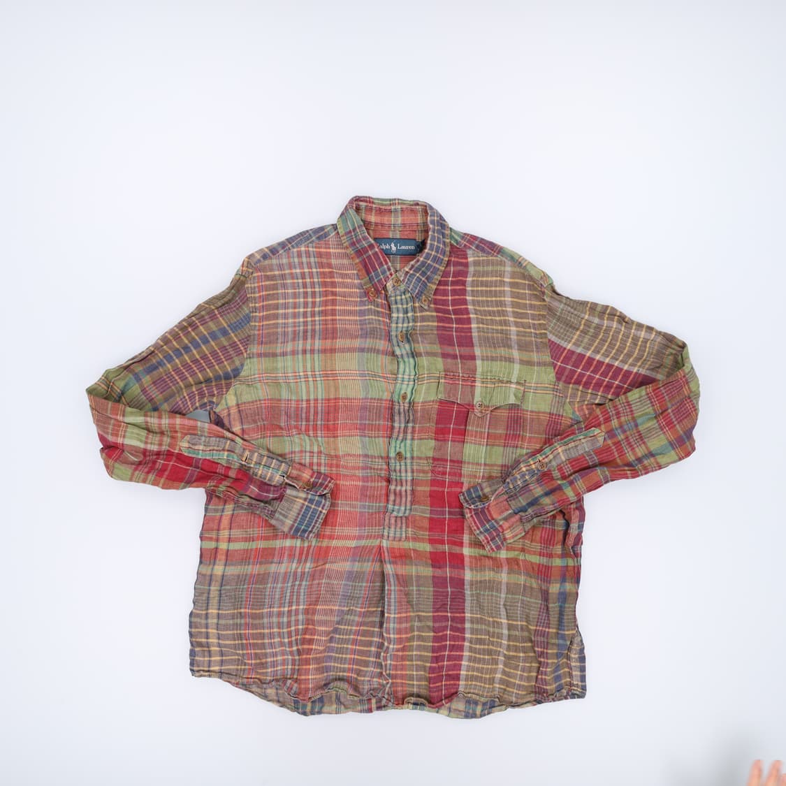 L 폴로 체크 긴팔 셔츠 0313H1 상품이미지1