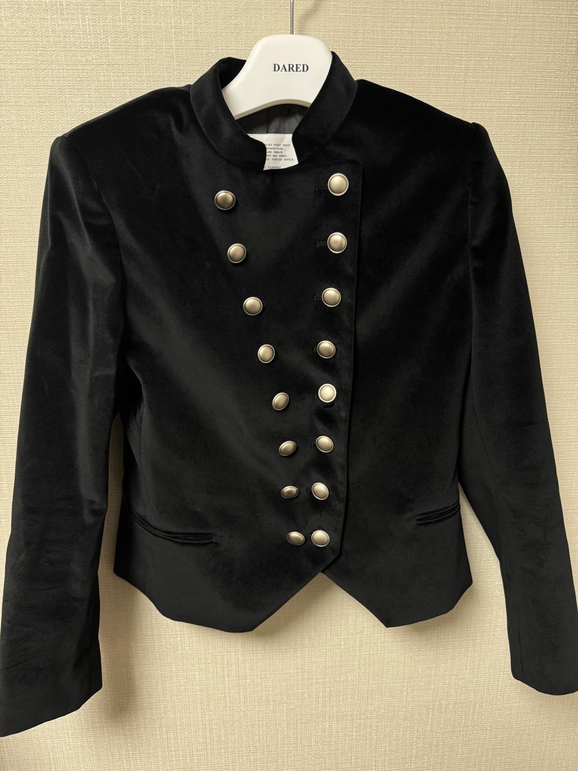 데어드 벨벳 자켓 dared VELVET OFFICER JACKET 상품이미지8