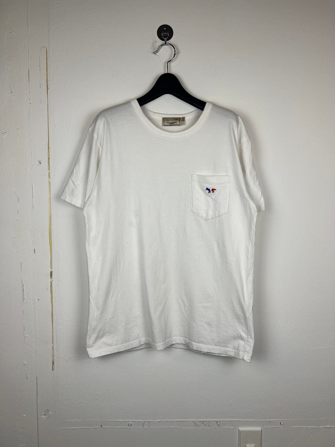 메종키츠네 트리컬러 폭스 패치 포켓 티셔츠 S 상품이미지1