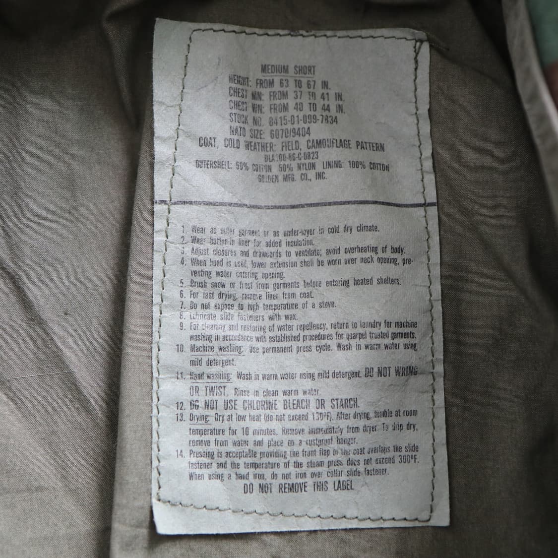 80s 미군 오리지널 우드랜드 M65 필드자켓 (M-S) 상품이미지6