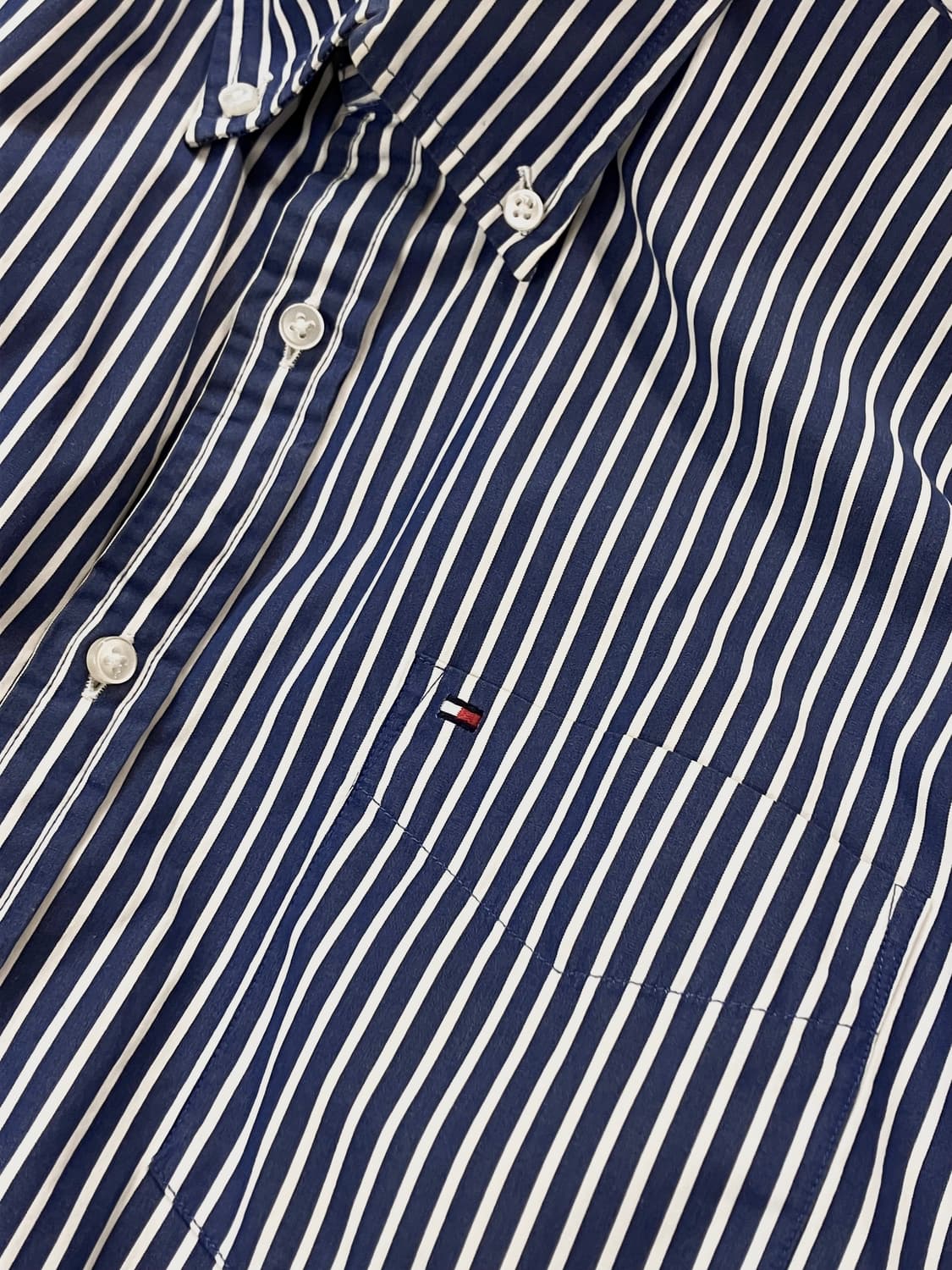 타미힐피거 스트라이프 셔츠 네이비 M   #csz2915 상품이미지4
