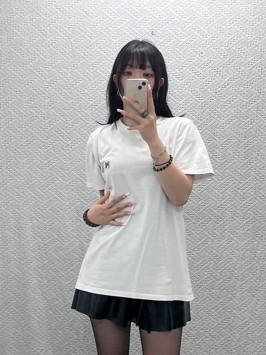 메종키츠네 빈티지 캐주얼 더블 폭스 헤드 반팔티 M C12225 상품이미지1